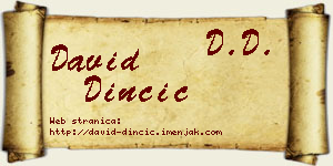 David Dinčić vizit kartica
